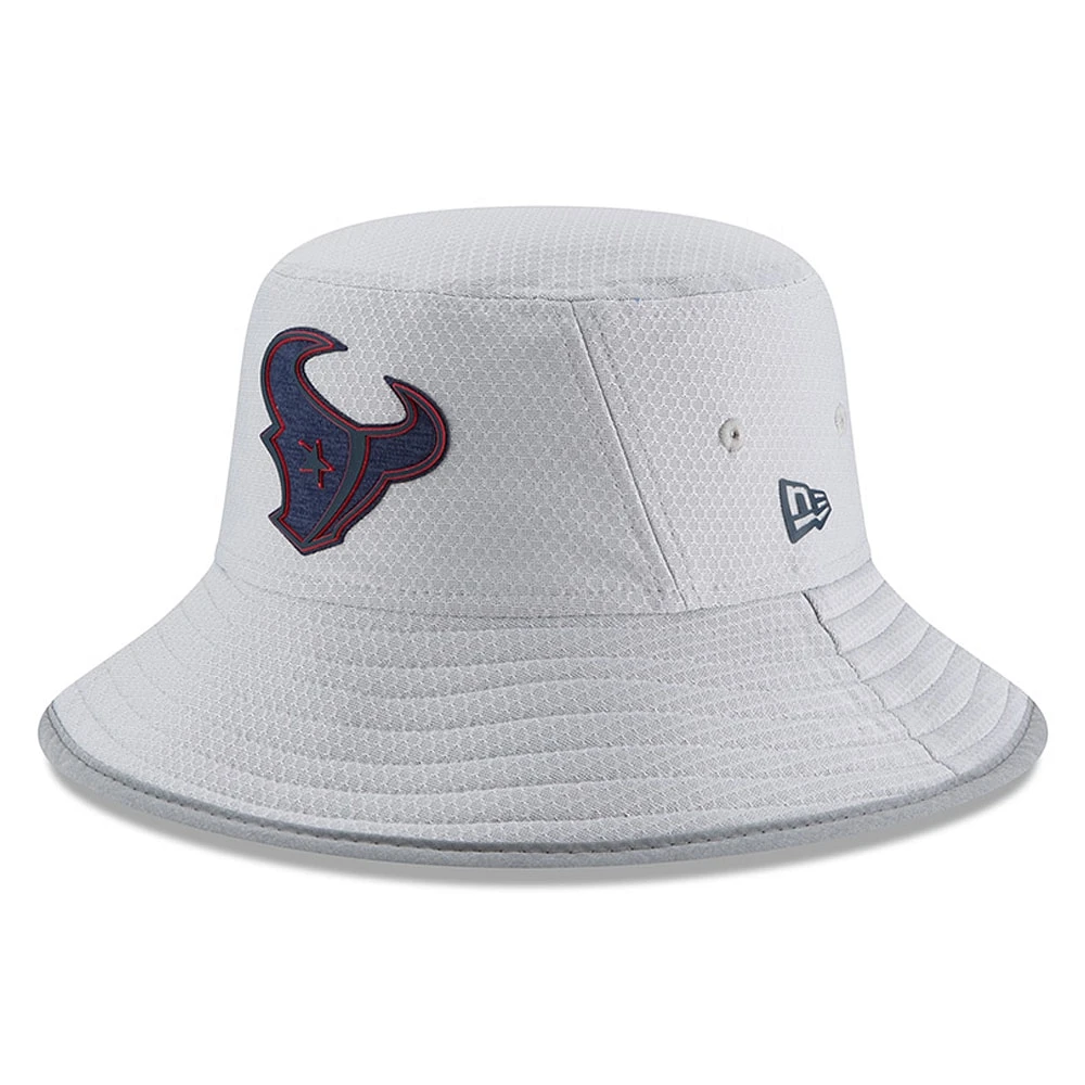 Men's New Era Gray Houston Texans 2018 Training Camp Official Bucket Hat