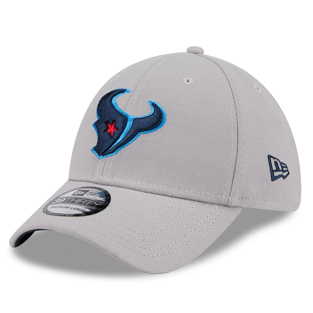 Men's New Era Gray Houston Texans Standard 39THIRTY Flex Hat