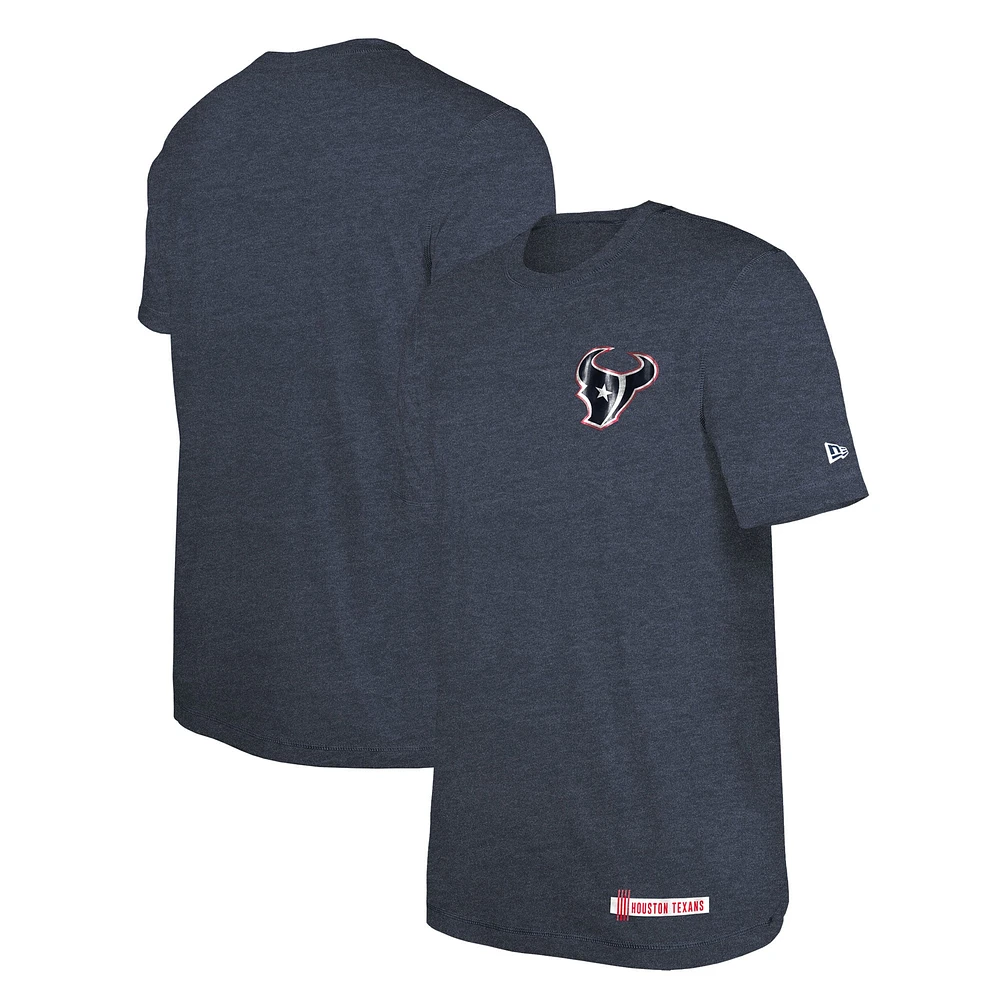 Men's New Era Heather Navy Houston Texans 2024 NFL Training Camp T-Shirt