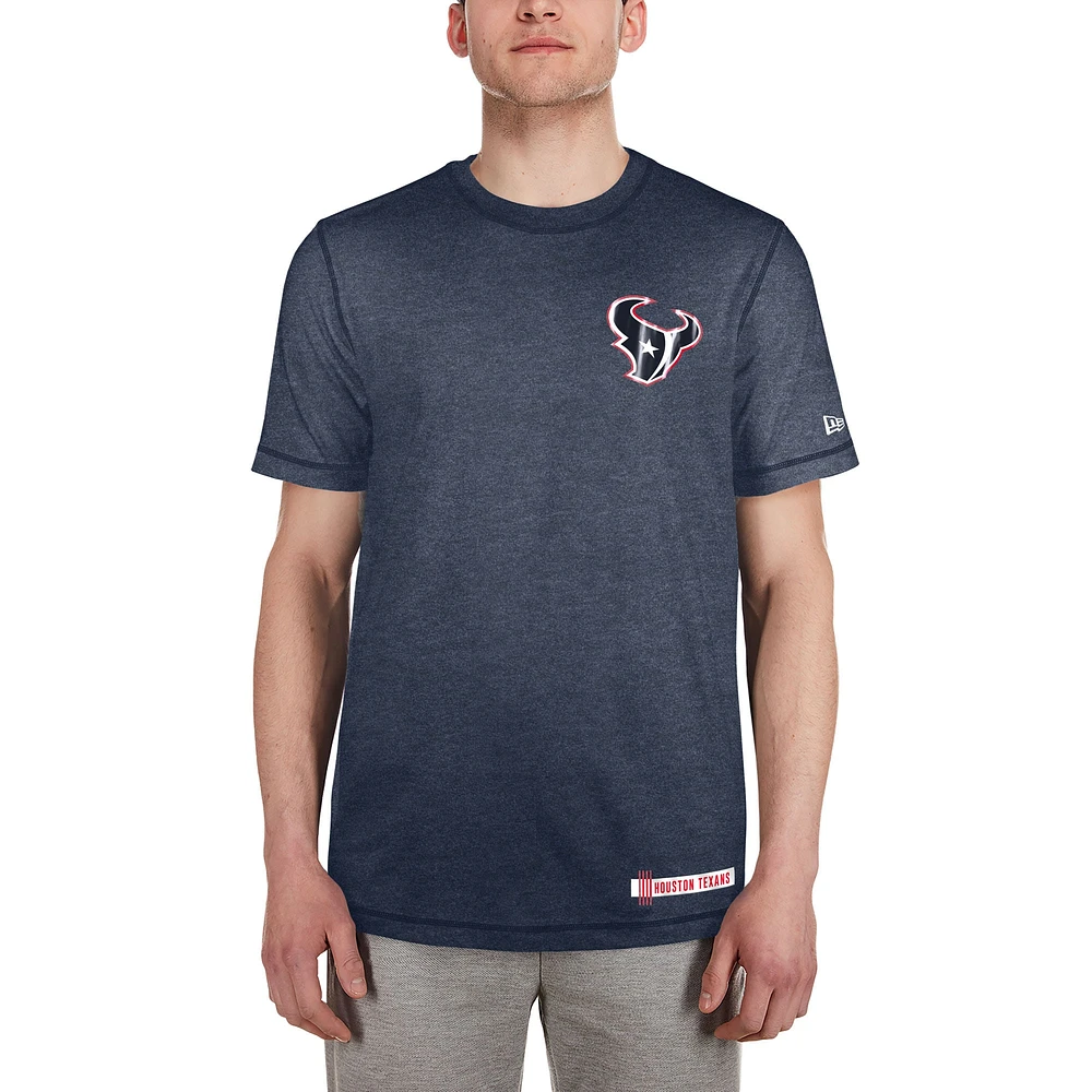 Men's New Era Heather Navy Houston Texans 2024 NFL Training Camp T-Shirt