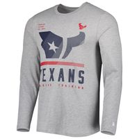 Men's New Era Heathered Gray Houston Texans Combine Authentic Red Zone Long Sleeve T-Shirt