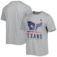 Men's New Era Heathered Gray Houston Texans Combine Authentic Red Zone T-Shirt