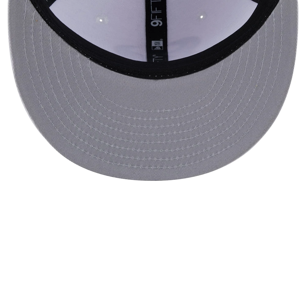 Men's New Era Houston Texans Main White on White 9FIFTY Snapback Hat