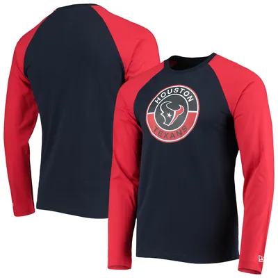 Buffalo Bills New Era Throwback Raglan Long Sleeve T-Shirt - Red