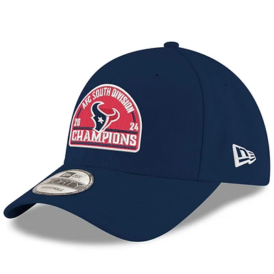 Casquette ajustable 9FORTY pour homme New Era bleu marine Houston Texans 2024 AFC South Division Champions