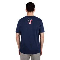 Men's New Era  Navy Houston Texans 3rd Down High Density Print T-Shirt