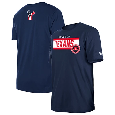 T-shirt imprimé haute densité Houston Texans 3rd Down New Era bleu marine pour homme