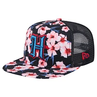 Men's New Era Navy Houston Texans Adventure Pattern Golfer Snapback Hat