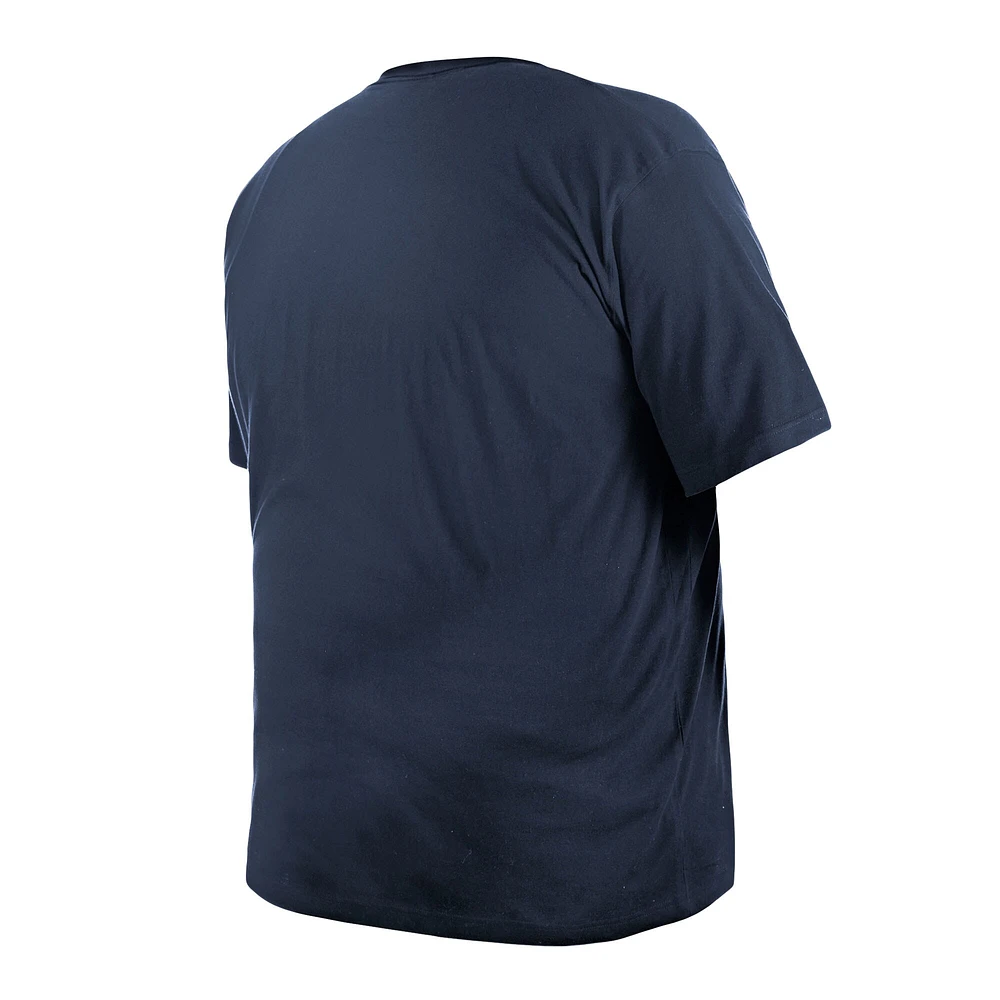 T-shirt avec casque Big & Tall New Era pour hommes, bleu marine