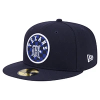 Men's New Era Navy Houston Texans Checkered 59FIFTY Fitted Hat