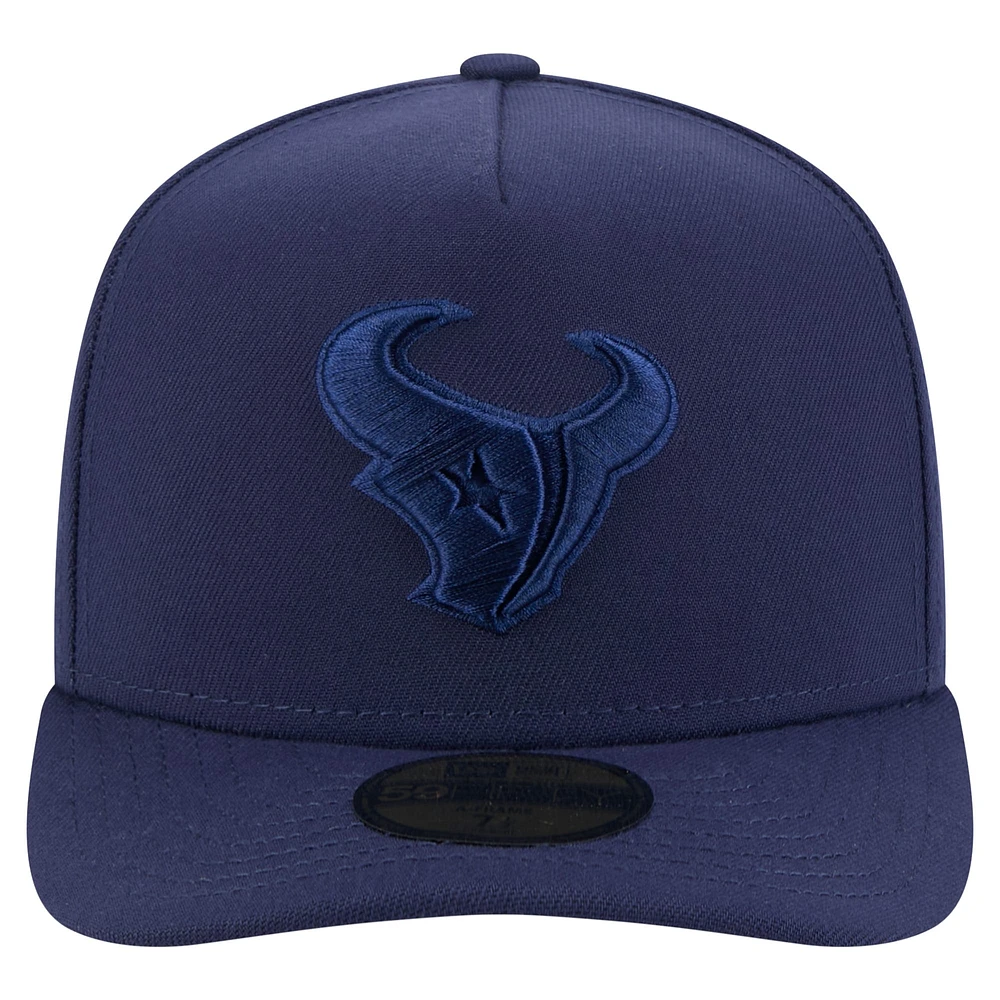 Men's New Era Navy Houston Texans Color Pack A-Frame 59FIFTY Fitted Hat