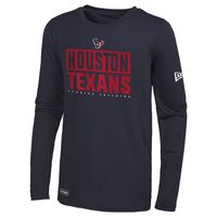 New Era Navy Houston Texans Combine Authentic Offsides Long Sleeve T-Shirt