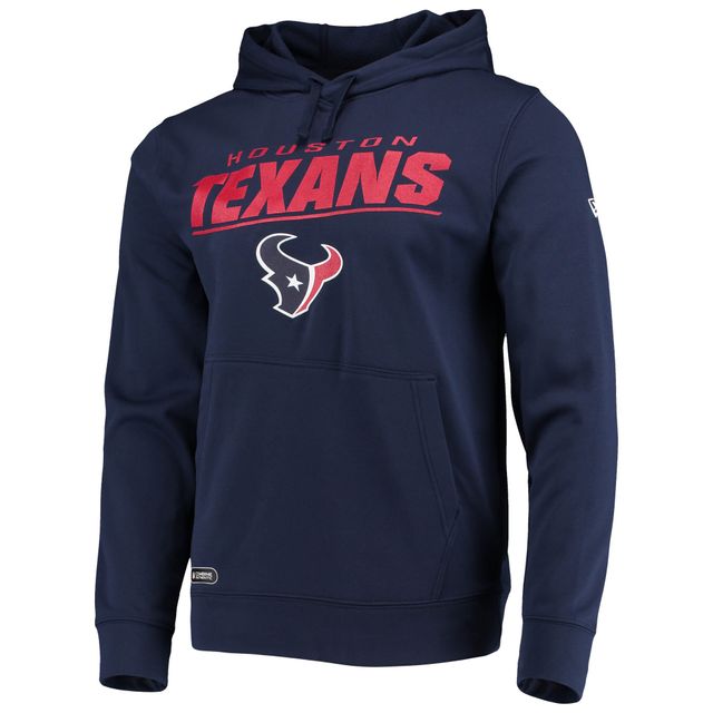 Sweat à capuche pour homme New Era Navy Houston Texans Combine Authentic Stated Fleece Pullover Hoodie