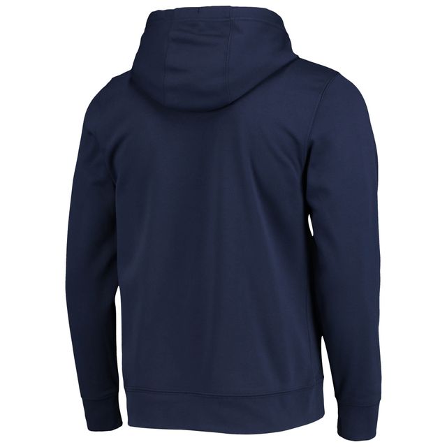 Sweat à capuche pour homme New Era Navy Houston Texans Combine Authentic Stated Fleece Pullover Hoodie