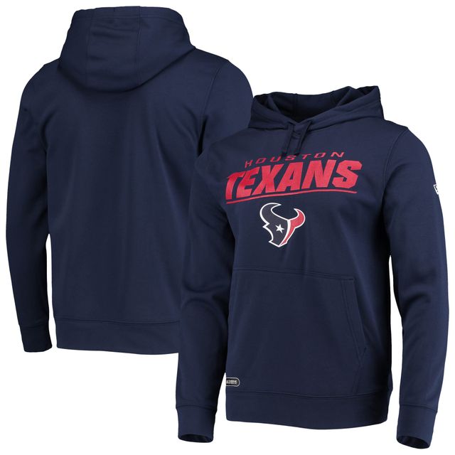 Sweat à capuche pour homme New Era Navy Houston Texans Combine Authentic Stated Fleece Pullover Hoodie