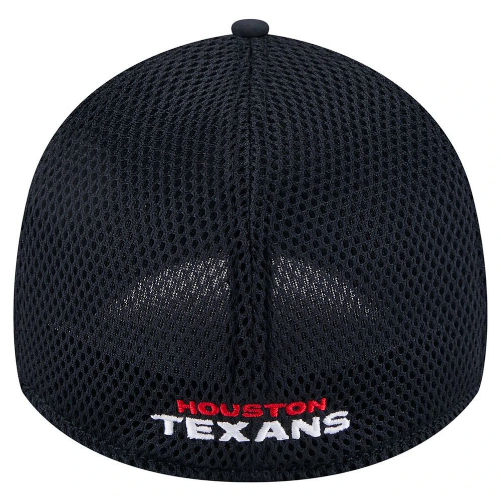 Men's New Era  Navy Houston Texans Game Day Linear 39THIRTY Flex Hat