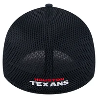 Men's New Era  Navy Houston Texans Game Day Linear 39THIRTY Flex Hat