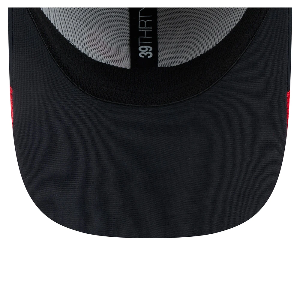 Men's New Era  Navy Houston Texans Game Day Linear 39THIRTY Flex Hat