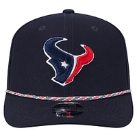 Casquette New Era 9SEVENTY extensible à boutons-pression bleu marine des Houston Texans Gameday pour homme