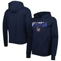 Men's New Era Navy Houston Texans Ink Dye Pullover Hoodie