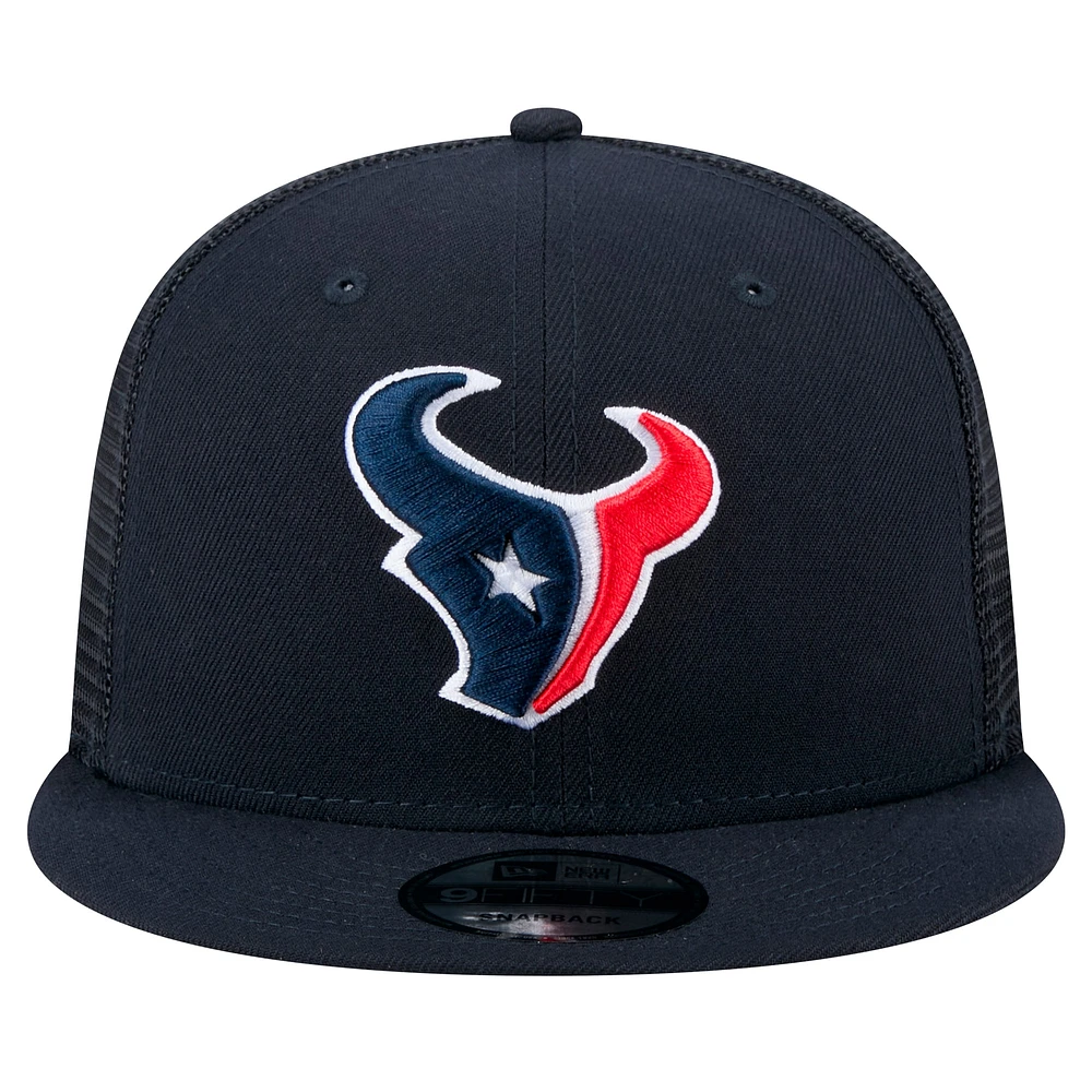 Men's New Era Navy Houston Texans  Main Trucker 9FIFTY Snapback Hat