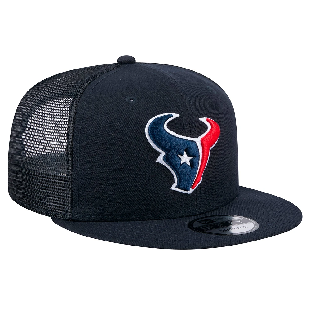 Men's New Era Navy Houston Texans  Main Trucker 9FIFTY Snapback Hat