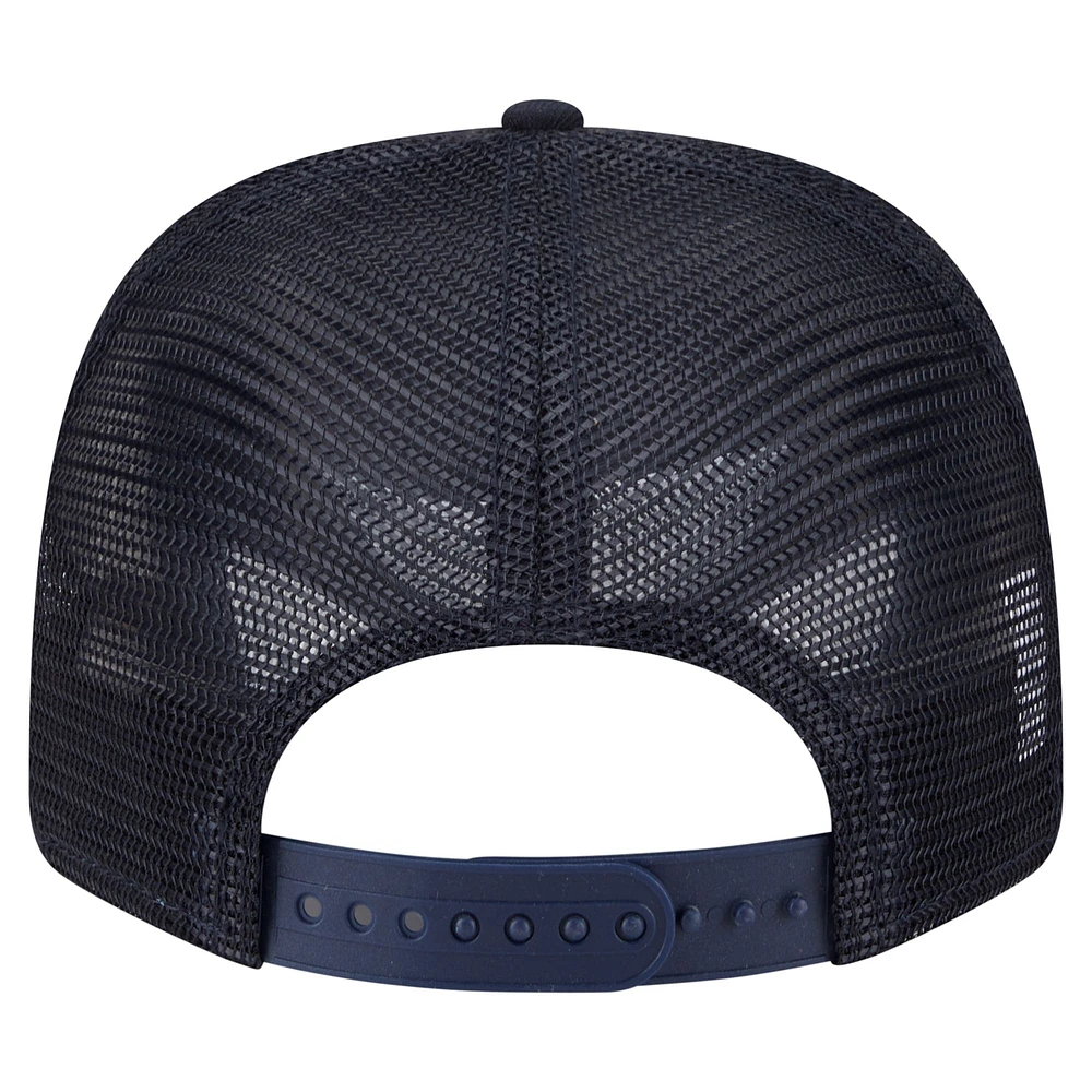 Casquette New Era bleu marine Houston Texans Main Trucker 9SEVENTY extensible à boutons-pression pour homme