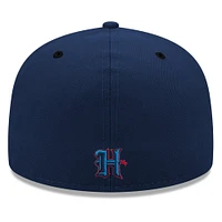 Casquette ajustée bleu marine Houston Texans Omaha 59FIFTY New Era pour hommes