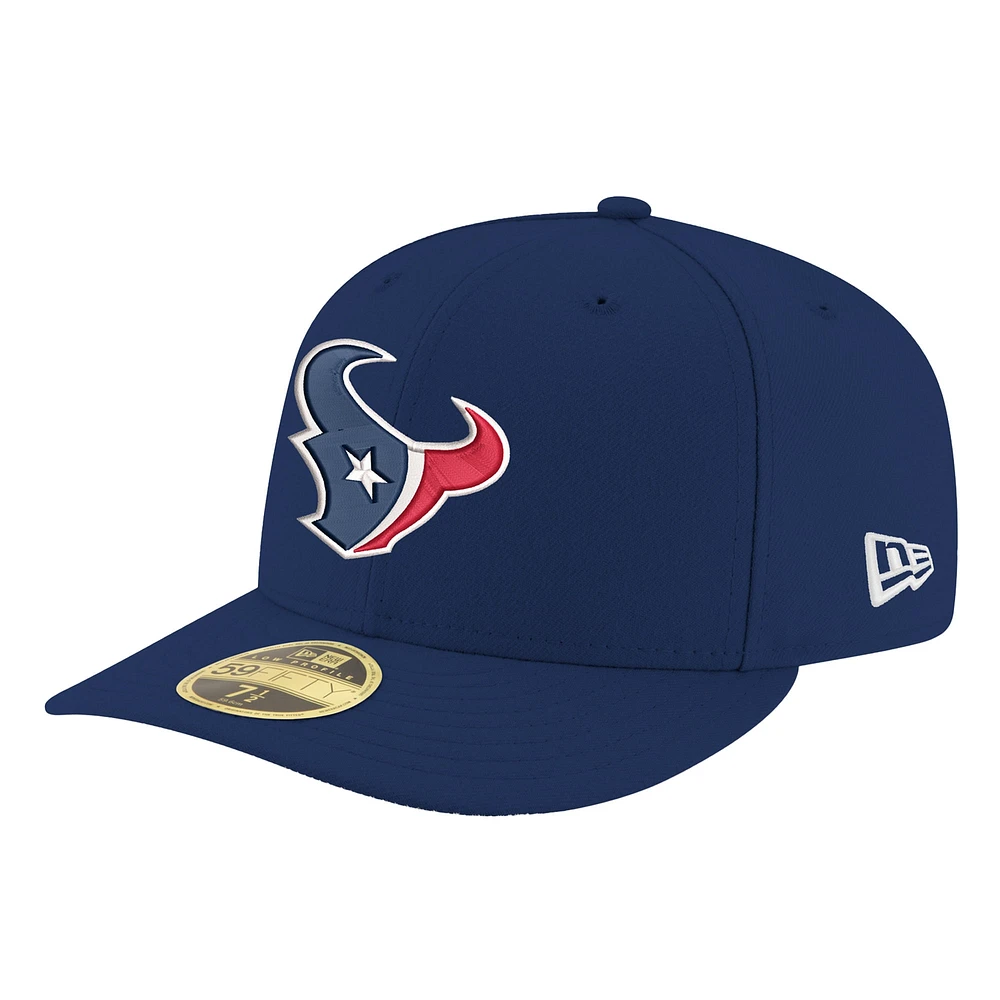 Casquette ajustée à profil bas 59FIFTY Houston Texans Omaha pour homme New Era bleu marine