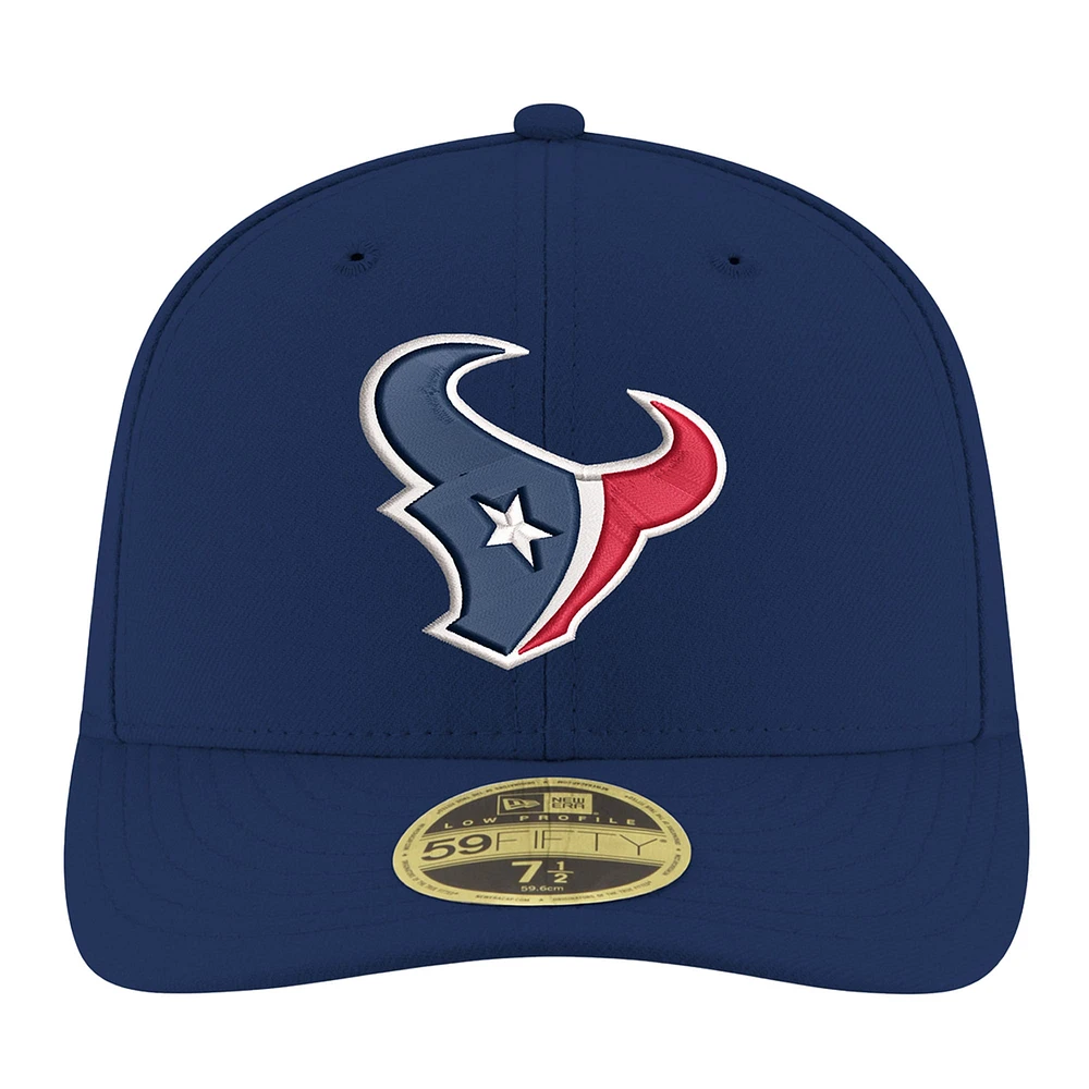 Casquette ajustée à profil bas 59FIFTY Houston Texans Omaha pour homme New Era bleu marine