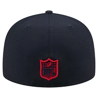 Men's New Era Navy Houston Texans State Stitch 59FIFTY Fitted Hat