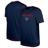 Men's New Era  Navy Houston Texans Third Down Puff Print T-Shirt