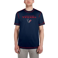 Men's New Era  Navy Houston Texans Third Down Puff Print T-Shirt