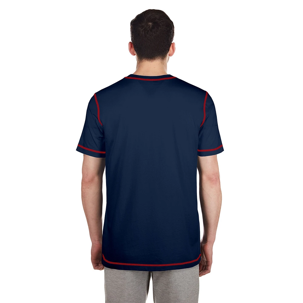 T-shirt bleu marine à imprimé Third Down Puff New Era pour hommes des Houston Texans