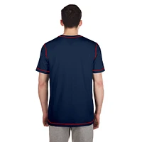 Men's New Era  Navy Houston Texans Third Down Puff Print T-Shirt