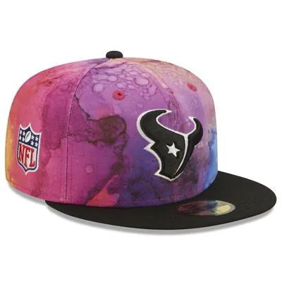 Men's New Era Cream Houston Texans Chrome Color Dim 59FIFTY Fitted Hat