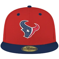 Men's New Era Red/Navy Houston Texans Flipside Two-Tone 59FIFTY Fitted Hat