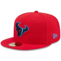 Casquette ajustée New Era Houston Texans Omaha 59FIFTY rouge pour hommes