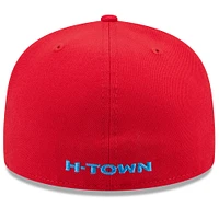 Casquette ajustée New Era Houston Texans Omaha 59FIFTY rouge pour hommes