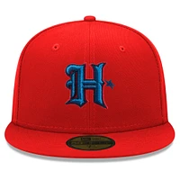 Men's New Era Red Houston Texans Omaha 59FIFTY Fitted Hat