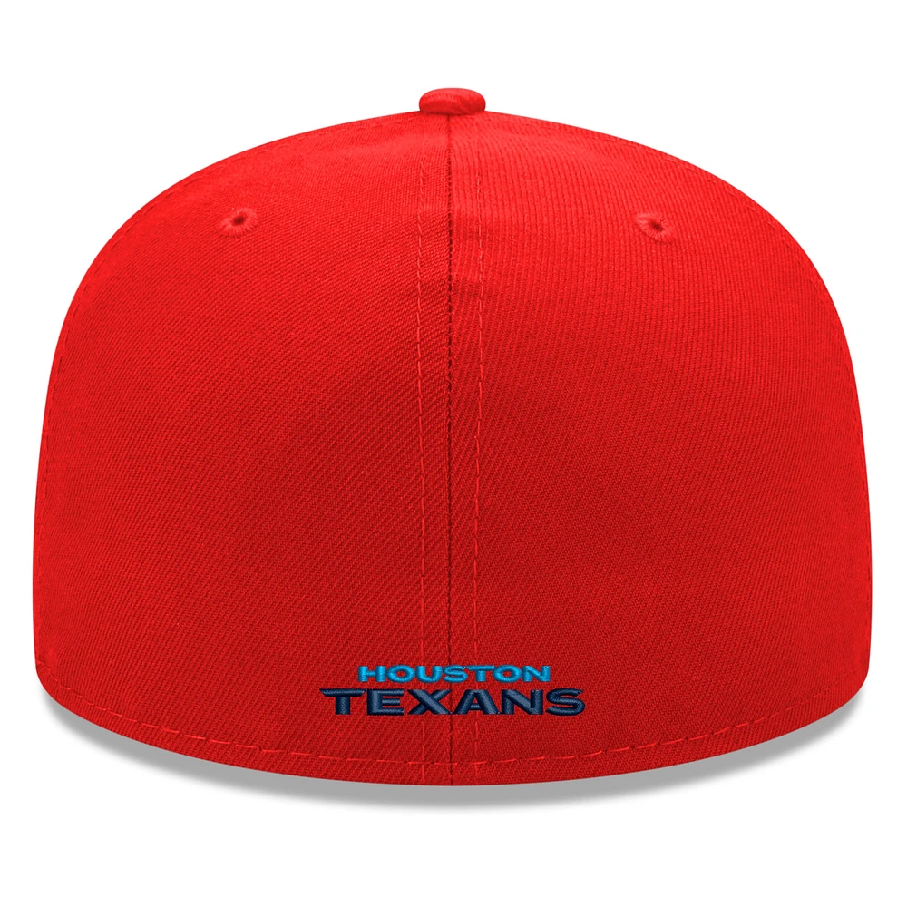 Men's New Era Red Houston Texans Omaha 59FIFTY Fitted Hat