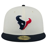 Men's New Era  White/Navy Houston Texans Main 59FIFTY Fitted Hat