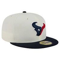 Men's New Era  White/Navy Houston Texans Main 59FIFTY Fitted Hat