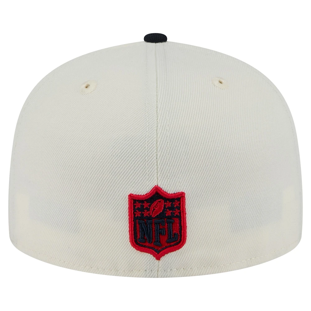 Men's New Era  White/Navy Houston Texans Main 59FIFTY Fitted Hat