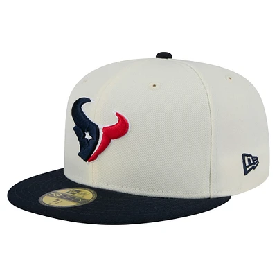 Men's New Era  White/Navy Houston Texans Main 59FIFTY Fitted Hat