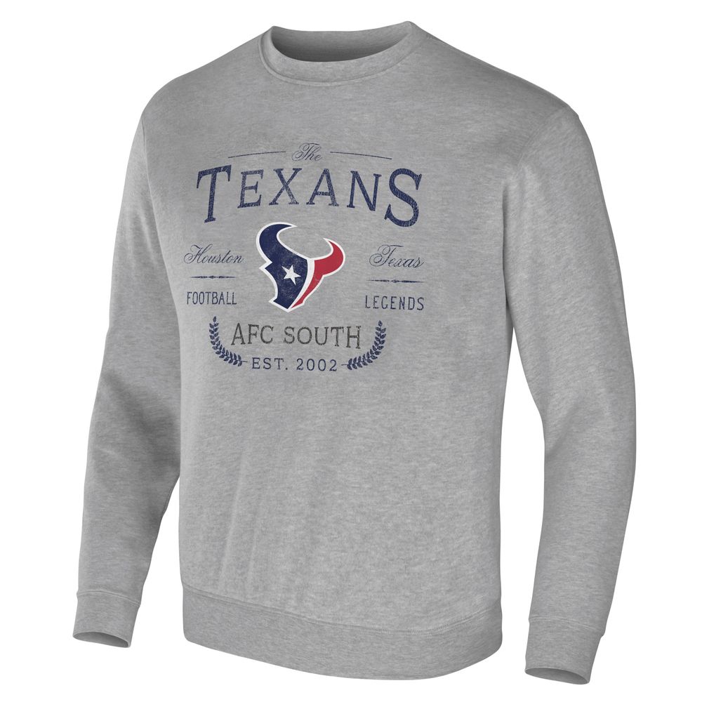 Men's NFL x Darius Rucker Collection by Fanatics Heather Gray Houston Texans Pullover Sweatshirt