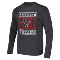 Men's NFL x Darius Rucker Collection by Fanatics Heathered Charcoal Houston Texans Long Sleeve T-Shirt