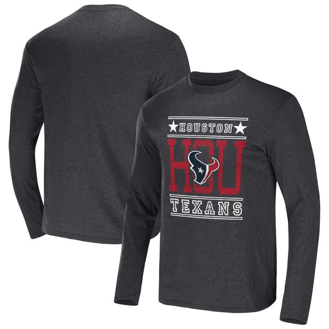 Collection NFL x Darius Rucker pour hommes par Fanatics T-shirt à manches longues anthracite chiné des Houston Texans