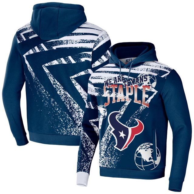 Sweat à capuche imprimé sur l'ensemble NFL x Staple Houston Texans pour homme, bleu marine