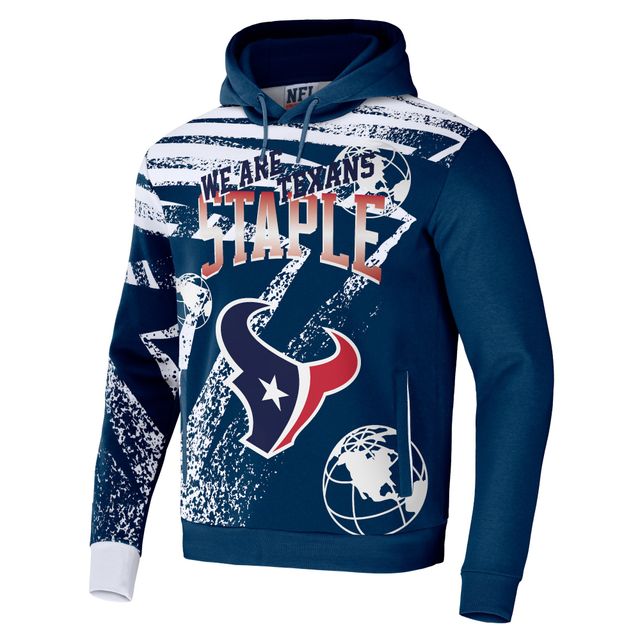 Sweat à capuche imprimé sur l'ensemble NFL x Staple Houston Texans pour homme, bleu marine